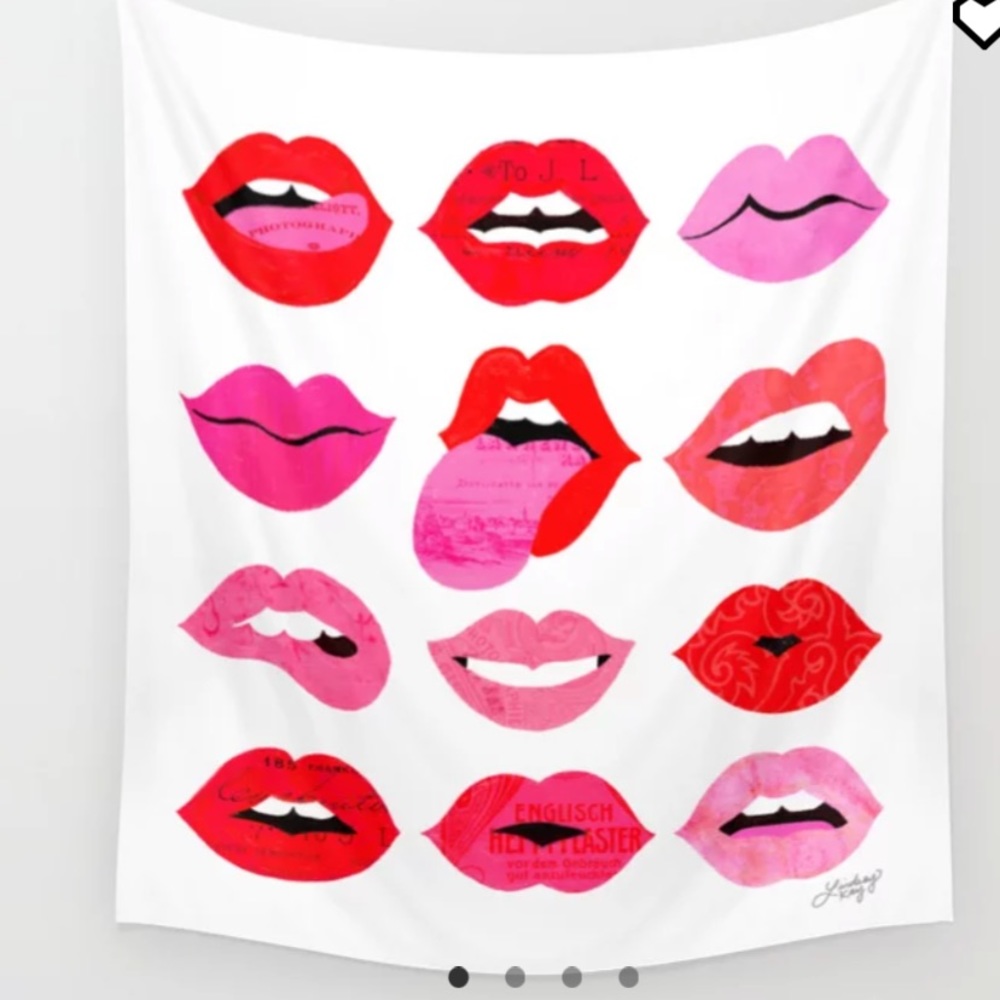 Lindsey Kay Co Society 6 lips of love tapestry